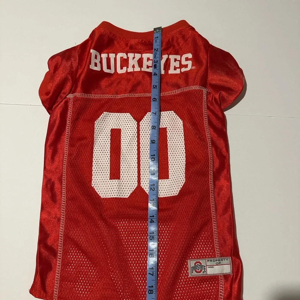 Ohio State Buckeyes Pets First Dog Jersey Red Pet Football Shirt NCAA 00 - Picture 3 of 6